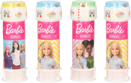 10x Barbie bellenblaas flesjes met bal spelletje in dop 60 ml voor kinderen