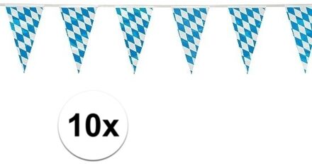 10x Beieren vlaggenlijnen Oktoberfest 10 m