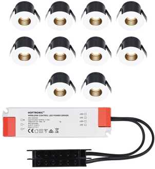 10x Betty - Mini LED spotjes 12V IP44 Wit