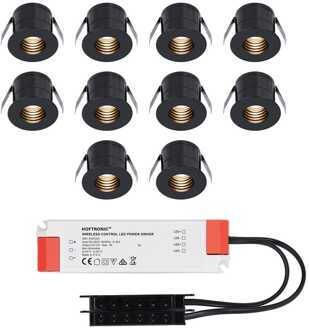 10x Betty - Mini LED spotjes 12V IP44 Zwart