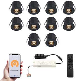 10x Betty - Mini LED spotjes 12V IP44 Zwart