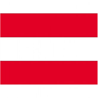 10x Binnen en buiten stickers Oostenrijk 10 cm - Oostenrijkse vlag stickers - Supporter feestartikelen - Landen decoratie en versieringen