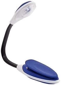 10x Bladmuziek lampje op batterijen blauw - Leeslampen