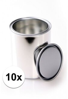 10x Blikken met deksel