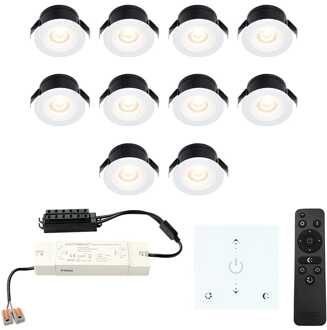 10x Cadiz - Mini LED spotjes 12V IP44 Dimbaar via Wit