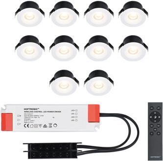 10x Cadiz - Mini LED spotjes 12V IP44 Dimbaar via Wit