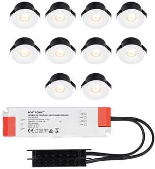 10x Cadiz - Mini LED spotjes 12V IP44 Wit