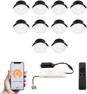 10x Cadiz - Mini LED spotjes 12V IP44 Wit