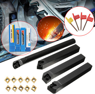 10X CCMT09T304 S12M-SCLCR09 + 1212H09 + SCLCL + SCMCN1212H09 Draaibank Draaien Gereedschaphouder Set Machine Gereedschap T15 Wrench Carbide Insert kit