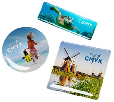 10x doming stickers bedrukken - unieke domed stickers van jouw logo of ontwerp (10 st) drukken