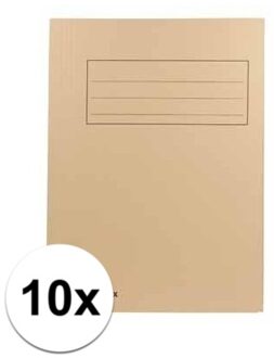 10x dossiermappen 24 x 35 cm beige