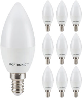 10x E14 LED Lamp - 4,8 Watt 470 lumen - 6500K daglicht wit licht - Kleine fitting - Vervangt 40 Watt - C37 kaarslamp