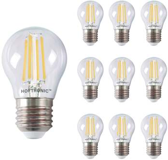 10x E27 LED Filament - 4 Watt 470 lumen - 2700K warm wit licht - Vervangt 40 Watt - G45 vorm