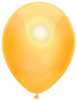 10x Gele metallic ballonnen 30 cm Geel