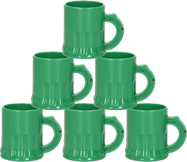 10x Groene kunststof shotglaasjes 2,5 cl - Shotglazen