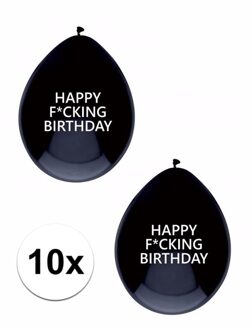 10x Happy Fucking Birthday ballonnen