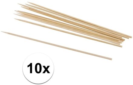 10x hobby knutselhoutjes naturel 20 cm - Houten knutselstokjes