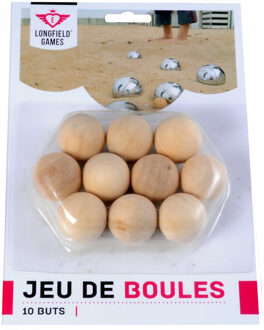 10x Jeu de boules/petanque houten buts/markerings balletjes 30 mm buitenspeelgoed
