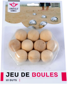 10x Jeu de boules/petanque houten cochonnets/buts/markerings reserve balletjes 30 mm buitenspeelgoed - Jeu de Boules