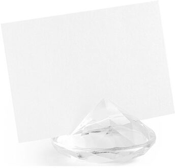 10x Kaarthouders standaards transparante diamanten 4 cm