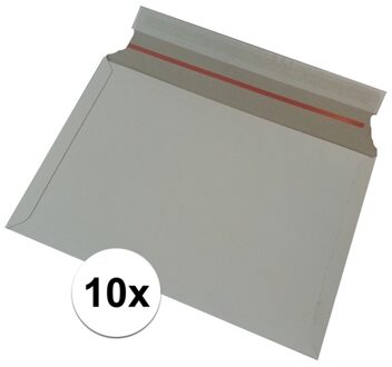 10x Kartonnen enveloppen wit 38 x 26 cm - Enveloppen