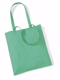 10x Katoenen boodschappentasjes mint groen 10 liter - Shoppers