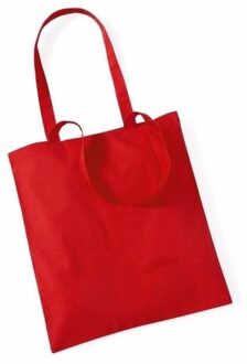 10x Katoenen boodschappentasjes rood 10 liter - Shoppers