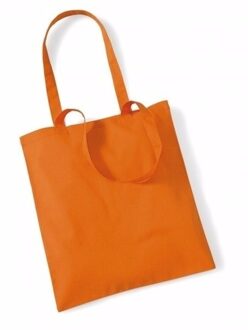 10x Katoenen Schoudertassen Draagtasjes Oranje 42 X 38 Cm - Shoppers