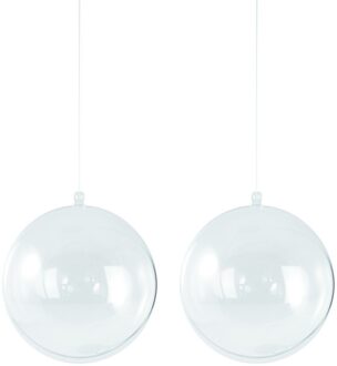 10x Kerstballen 12 cm om te zelf te vullen