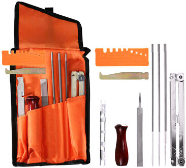 10x Kettingzaag Slijpen Bestand Filing Kit Keten Scherpen Zag Bestanden Tool Voor Stihl Voor Husqvarna