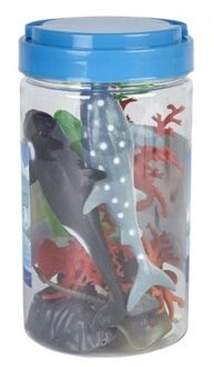 10x Kunststof speelgoed zeedieren in emmer - Action products