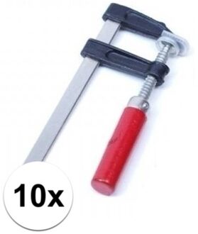 10x Lijmklemmen / hobbyklemmen metaal in etui