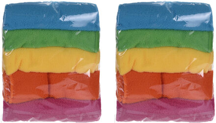 10x Microvezel schoonmaakdoekjes/dweiltjes 30 cm