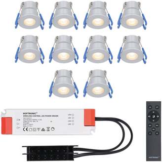 10x Milano - Mini LED spotjes 12V IP65 Dimbaar via Grijs