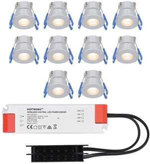 10x Milano - Mini LED spotjes 12V IP65 Grijs