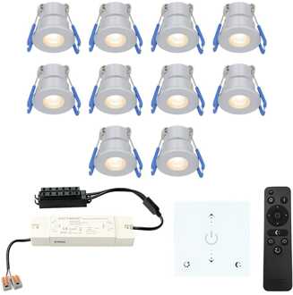 10x Milano - Mini LED spotjes 12V IP65 Grijs