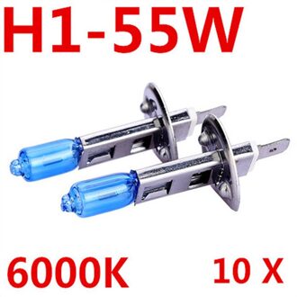 10X Mistlampen Auto Led H1 Koplamp Gloeilamp 12 v 55 w Super White 6000 k Halogeen Auto styling voor Ford