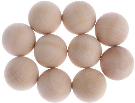 10x Natuurlijke Unpainted Houten Kralen Ronde Losse Houten Kralen Bulk Bal Voor Sieraden Maken Craft