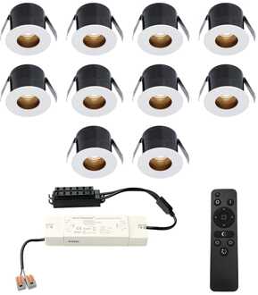 10x Olivia - Mini LED spotjes 12V IP44 Dimbaar via Wit