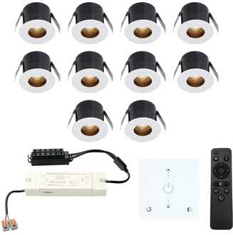10x Olivia - Mini LED spotjes 12V IP44 Dimbaar via Wit