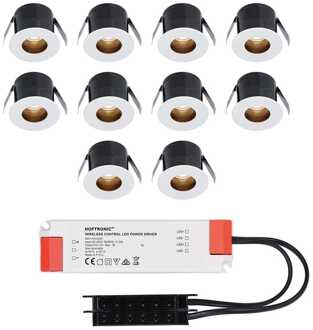 10x Olivia - Mini LED spotjes 12V IP44 Wit