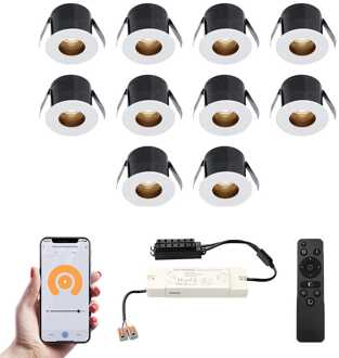 10x Olivia - Mini LED spotjes 12V IP44 Wit