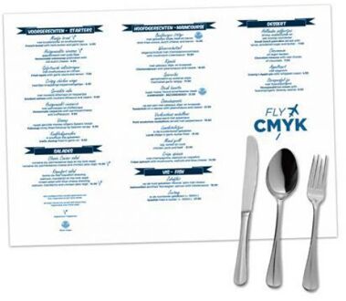 10x placemats bedrukken op kunststoffolie (10 st) drukken