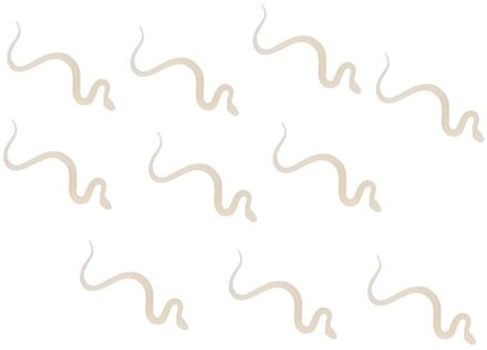 10x Plastic speelgoed dieren slangen glow in the dark 15 cm Wit