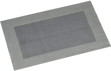 10x Rechthoekige placemats zilver geweven 29 x 43 cm met rand