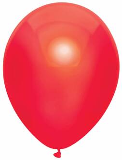 10x Rode metallic ballonnen 30 cm Rood