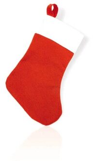 10x Rode mini kerstsok 32 cm - Relatie geschenken - Voordelige kerstsokken