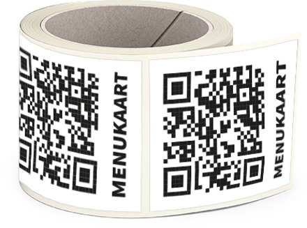 10x rollen qr code stickers bestellen - geleverd op een handige rol! drukken