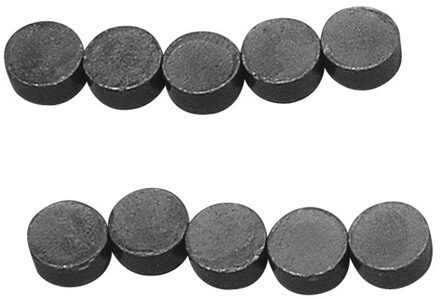 10x ronde hobby/knutsel/koelkast magneten 8x4mm - Magneten Grijs