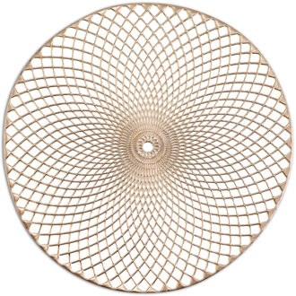 10x Ronde placemats goud mandala 38 cm - Zeller - Keukenbenodigdheden - Woondecoratie - Tafeldecoratie - Placemats - Borden onderleggers van kunststof